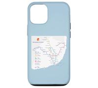 Lisbon Portugal Subway Train Railway - Souvenir Route Map Coque pour iPhone 12/12 Pro