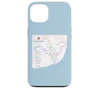 Lisbon Portugal Subway Train Railway - Souvenir Route Map Coque pour iPhone 13