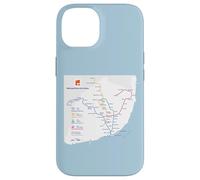 Lisbon Portugal Subway Train Railway - Souvenir Route Map Coque pour iPhone 14
