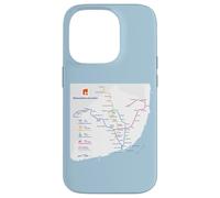 Lisbon Portugal Subway Train Railway - Souvenir Route Map Coque pour iPhone 14 Pro