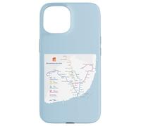 Lisbon Portugal Subway Train Railway - Souvenir Route Map Coque pour iPhone 15