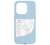 Lisbon Portugal Subway Train Railway - Souvenir Route Map Coque pour iPhone 15 Pro
