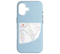 Lisbon Portugal Subway Train Railway - Souvenir Route Map Coque pour iPhone 16