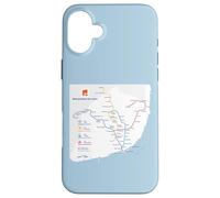 Lisbon Portugal Subway Train Railway - Souvenir Route Map Coque pour iPhone 16 Plus