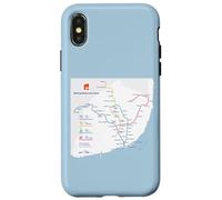 Lisbon Portugal Subway Train Railway - Souvenir Route Map Coque pour iPhone X/XS