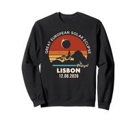 Lisbon, Protugal Great European Solar Eclipse 2026 Sweatshirt