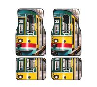 Lisbon Tram Print Lot de 4 tapis de sol pour camionnettes, berlines, camions