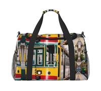 Lisbonne Sac de sport pour femme Motif tram, noir, One Size