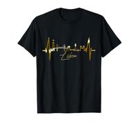 Lisbonne Skyline Battement de Cœur Lisboa I Love Portugais T-Shirt