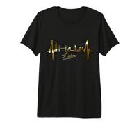 Lisbonne Skyline Battement de Cœur Lisboa I Love Portugais T-Shirt Haut de Gamme