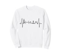 Lisbonne Skyline Heartbeat Heart Lisboa Fan I Love Portugais Sweatshirt