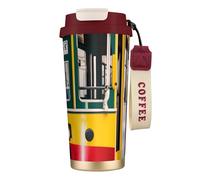 Lisbonne - Tasse à café en acier avec couvercle anti-fuite, tasse portable pour garder au chaud/glace