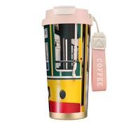 Lisbonne - Tasse à café en acier avec couvercle anti-fuite, tasse portable pour garder au chaud/glace