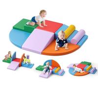 Lischwert Blocs en mousse pour enfants - Blocs mous pour grimper - Grands blocs de motricité pour enfants - Jouets Montessori pour enfants, Housse lavable pour le plaisir intérieur, Ensemble de jeu