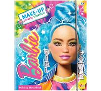 Lisciani - Barbie à Maquiller - Carnet de Croquis Créatif - Dès 5 Ans | Trousse de Maquillage et Miroir Inclus - Modèles à Maquiller Soi-Même - Sens Esthétique et Coup d'Œil - Patience et Logique