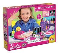 Lisciani - Barbie - Art des Ongles - Changement de Couleurs - Vernis à Créer - Jeu Créatif - Paillettes Scintillantes et Lumineuses - Pour Filles à Partir de 5 ans