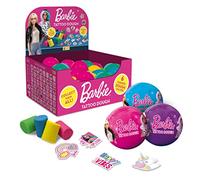 Lisciani - BARBIE - Boite de Pâte à Modeler + Tatouage pour Enfants dès 3 ans - 100 g de pâte à modeler + 1 tatouage - 6 coloris / 48 Tatouages existant à Collectionner - Envoi aléatoire