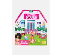Lisciani - Barbie Pâte à modeler avec paillettes - 5 Pots en forme de cœur - Loisirs Créatifs - Moules Inclus - Pour les Filles à partir de 3 ans