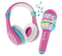 Lisciani - BARBIE Sound - Microphone Bluetooth avec Haut-Parleur - Rose - Kit Karaoké Enfant - Musique et Chant - Connectivité Smartphone - Effet Lumineux Multicolor - Pour Enfants dès 4 ans