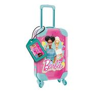 Lisciani - BARBIE - TROUSSE CREATIVE - Kit Loisirs Créatifs Barbie pour Enfants dès 5 Ans - Format Mini Valise - Livret de Coloriages, 4 Feutres, Stickers Pailletés, Diamants adhésifs Inclus