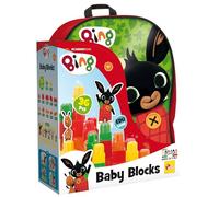 Lisciani - Bing - Sac à Dos Baby Blocks de Construction - Dès 2 Ans | Jeux Premier Âge - Cubes Colorés à Assembler Librement - Motricité Fine et Dextérité - 36 Éléments Fournis dans le Sac à Dos