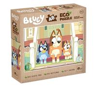 Lisciani - Bluey - Puzzle Double Face 48 Pièces Enfant - Dès 4 Ans | Verso à Colorier, Personnalisation Libre - Activité Manuelle Guidée - Carton 100% Recyclable - Format Final 35 x 25 cm