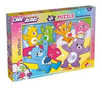 Lisciani - Care Bears Bisounours - Puzzle Double Face 48 Pièces - Dès 4 Ans | 48 Pièces Épaisses à Assembler - Observation & Motricité Fine - Verso en Noir et Blanc à Décorer - Format Final de 35 x 25 cm