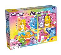 Lisciani - Care Bears - Puzzle Educatif pour Enfants dès 4 Ans - Coffret 4 x 48 Pièces Double Face à Colorier - Format 35 x 25 cm - Activité Créative Dessin Animé Bisounours - Motricité Fine