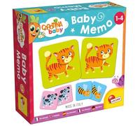 Lisciani - CAROTINA BABY - Baby Memo Les Animaux - Jeu de Mémoire Éducatif dès 1 An - 24 Cartes Illustrées pour Développer Réflexion, Langage et Mémoire Visuelle - Jeu Ludique pour Tout-Petits