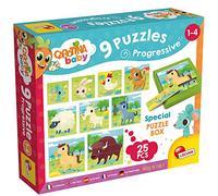Lisciani - Carotina Baby - Coffret de 9 Puzzles Progressifs Les Animaux De La Ferme - Jeu éducatif pour enfants à partir de 1 an - 58440
