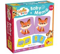 Lisciani - CAROTINA BABY- Jeu de Mémo Les Bébés Animaux - Jeu de Société Éducatif pour Enfants de 1 à 4 Ans - 24 Cartes Illustrées - Développe Mémoire, Langage et Observation