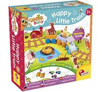 Lisciani - Carotina Baby - Le Petit Train Joyeux de la Ferme - Dès 2 Ans | Découvrir la Ferme en Jouant - Jeu Éducatif en Bois Massif - Locomotive et Wagons à Assembler - Reconnaissance des Animaux
