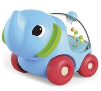 Lisciani - Carotina Baby - Voiture Éléphant et Puzzles Bébé - Dès 1 an | Développement Sensoriel du Bébé - Petite Voiture avec Billes - Encastrements Colorés à Réussir - Préhension et Observation