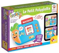 Lisciani Jeu éducatif CAROTINA Le Petit Polyglotte – 100 mots & quiz interactif FR/EN – Dès 3 ans