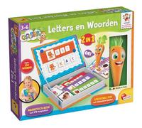 Lisciani - Carotina - Lettres et Mots 2 en 1 - Jeu de Langues Magnétique Éducatif avec Stylo Parlant - Apprendre à Lire Et à Écrire pour Les Enfants 3-6 Ans - Livre Interactif avec 176 Aimants Et 32