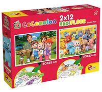 Lisciani - CoComelon - Coffret de 2 Puzzles de Sol 12 Pièces - Dès 3 Ans | Duo de Scènes de Promenade - Deux Images Simples à Reconstituer - Assemblage Progressif et Précision - 24 Éléments Fournis