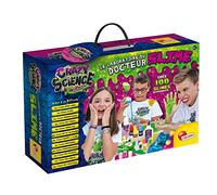 Lisciani - Crazy Science - Le Laboratoire du Docteur Slime - Dès 8 Ans | Kit d'Expériences Gluantes - Colle, Activateurs et Pigments Colorés - Cuillères, Pot et Manuel Illustré - Chimie et Minutie