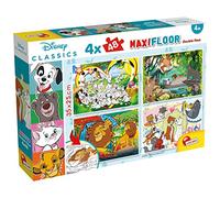 Lisciani - Disney Classics - Coffret de 4 Puzzles Éducatifs - Dès 3 Ans | À Assembler et Colorier - Activité Ludique pour Développer Mémoire et Concentration - 48 Pièces par Image - Format 35 x 25 cm