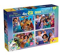 Lisciani - DISNEY ENCANTO - Puzzle 4x48 Pièces - Pour Enfants Dès 4 Ans - Puzzle Maxifloor Double Face - 35x25cm - Verso à Colorier - Jeu Éducatif & Ludique