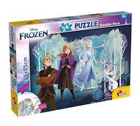 Lisciani - DISNEY FROZEN - Puzzle 24 Pièces - Pour Enfants Dès 3 Ans - Puzzle Double Face avec Verso à Colorier - 35x25 cm - Stimule la Réflexion et la Dextérité