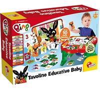 Lisciani - Disney Junior Bing - Super Bureau Edugames Enfant - Dès 2 Ans | Table Robuste Multi-Activités - Tableau Blanc, Mémo et Mini Puzzles - Chiffres, Formes et Couleurs - 10 Jeux Éducatifs Variés