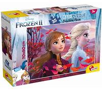 Lisciani - Disney La Reine des Neiges 2 - Maxi Puzzle 35 Pièces - Dès 3 Ans | Double Face avec Verso à Colorier - Dessin en Noir et Blanc au Dos - Imagination et Sens du Détail - Format 70 x 50 cm