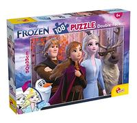 Lisciani - DISNEY LA REINE DES NEIGES - Puzzle Double Face 108 Pièces pour Enfants dès 5 Ans - Activité Ludique et Créative - à Colorier - Développe Patience et Motricité Fine