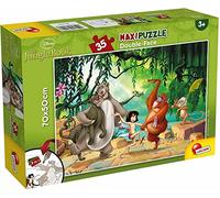 Lisciani - Disney Le Livre de la Jungle - Maxi Puzzle 35 Pièces - Dès 3 Ans | Jeu de Sol Double Face - Verso à Colorier aux Feutres - Sens de l'Observation et Logique - Format Final au Sol 70 x 50 cm