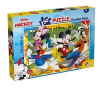 Lisciani - Disney Mickey & Friends - Puzzle 250 Pièces Plage - Dès 7 Ans | Modèle Recto Verso 250 Pièces - Scène de Plage Détaillée - Coloriage au Dos de la Planche - Format Final 50 x 35 cm