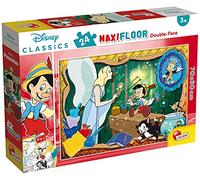 Liscianigiochi – Maxi Puzzle Disney Pinocchio 86672 – 24 pièces 2 en 1 recto/verso dos à colorier
