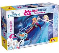 Lisciani Disney Puzzle La Reine des Neiges – 35 pièces double face, verso à colorier – Dès 3 ans