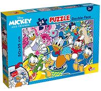 Lisciani - Disney Puzzle Mickey Mouse - Puzzle Enfant 24 Pièces Dès 3 Ans - Double Face - Verso À Colorier - Jouet Éducatif Éveil - Format 50x35 Cm - Idée Cadeau Enfant - Jeu Ludique