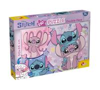 Lisciani - Disney Stitch - Puzzle 250 pièces pour Enfants dès 7 Ans - Puzzle Double Face Stitch et Angel - Activité 2 en 1 avec Dessin à Colorier au Verso - Format 50 x 35 cm - Jeu Créatif