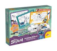 Lisciani -Disney Stitch School Kit - Dessin Coloriage et Écriture dès 5 Ans | 4 Ardoises Effaçables, Feutres et Cahier d’Exercices pour Apprendre à Écrire, Dessiner, Colorier et Développer la Motricité